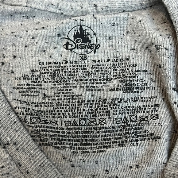 NWT Disney Store Mickey Mouse Grey V Neck Shirt Size XS - Picture 5 of 7